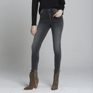 Vigoss Ace Exposed Button Front Black Jeans, High Waist, Button Fly, Size 26 NWT